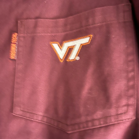 Red Oak Virginia Tech Adult Button Down L/S Men’s‎ Size L - Picture 3 of 11